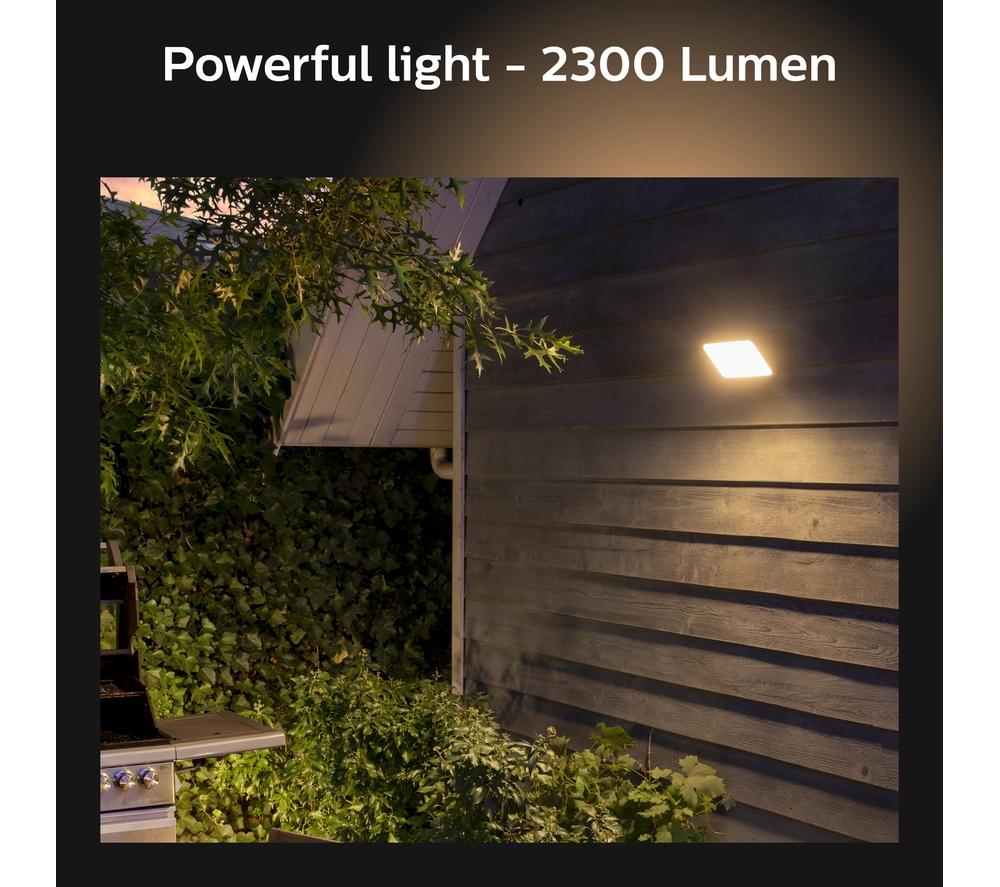 PHILIPS HUE Discover White & Colour Ambiance Smart Outdoor LED Floodlight - Black image number 4 of 8