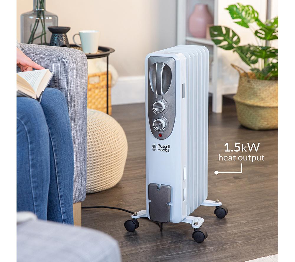 Buy RUSSELL HOBBS RHOFR5001 Portable Oil-Filled Radiator - White | Currys