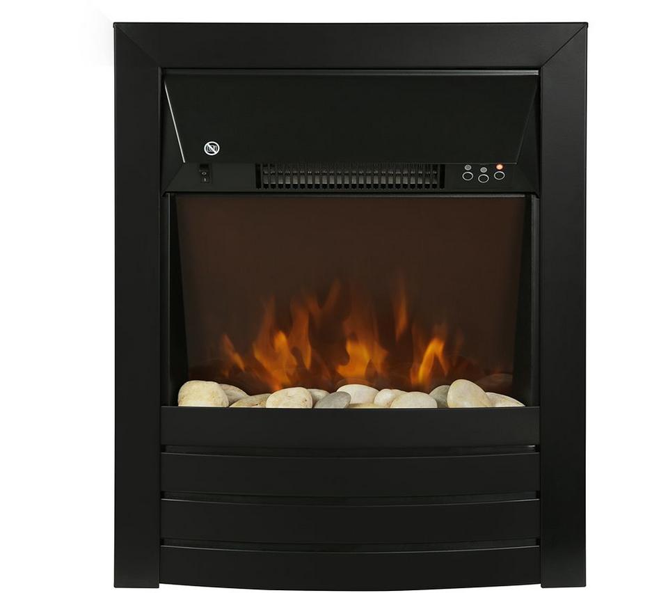 ZANUSSI ZEFIST1003B Wall Mounted Electric Fireplace - Black