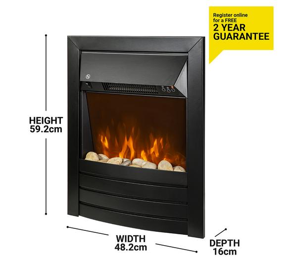 ZANUSSI ZEFIST1003B Wall Mounted Electric Fireplace - Black image number 7