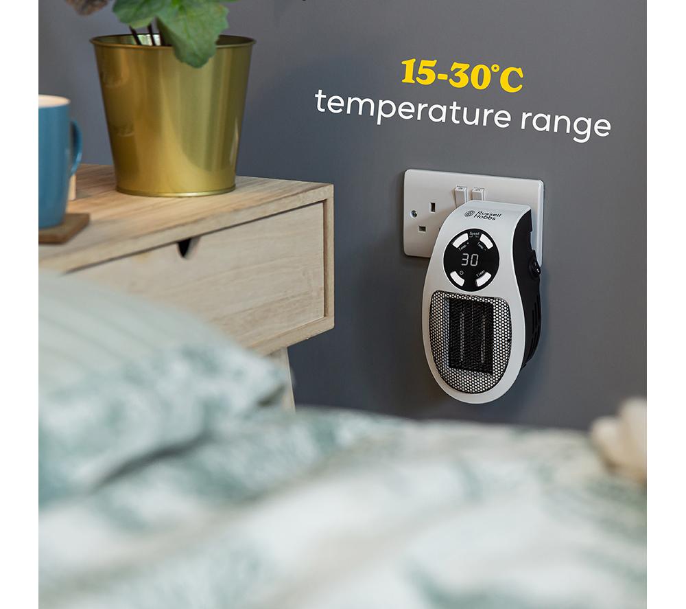 Buy RUSSELL HOBBS RHPH2001 Ceramic Plug Heater - Black u0026 White | Currys