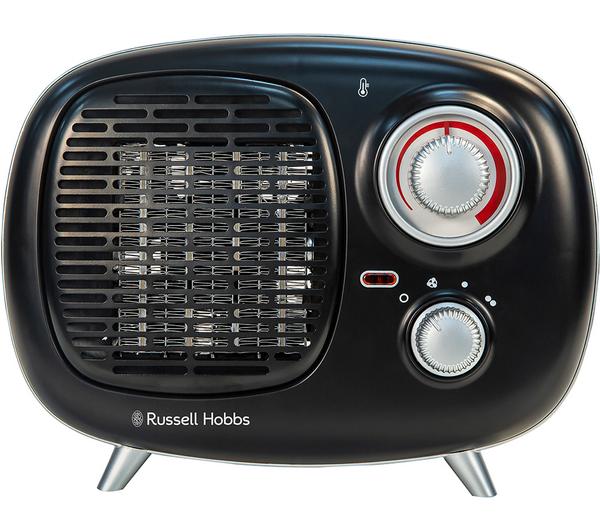 RUSSELL HOBBS RHRETPTC2001 Retro Fan Heater - Black image number 0