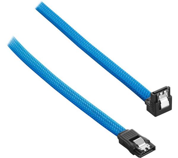 CABLEMOD ModMesh 60 cm Right Angle SATA 3 Cable - Light Blue image number 0