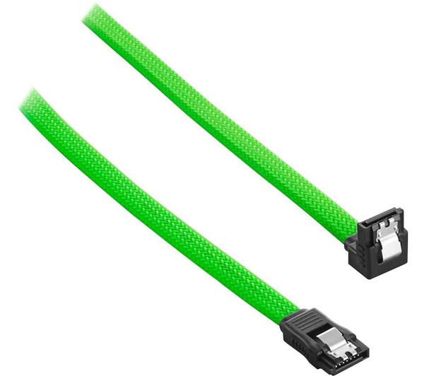 CABLEMOD ModMesh 60 cm Right Angle SATA 3 Cable - Light Green image number 0