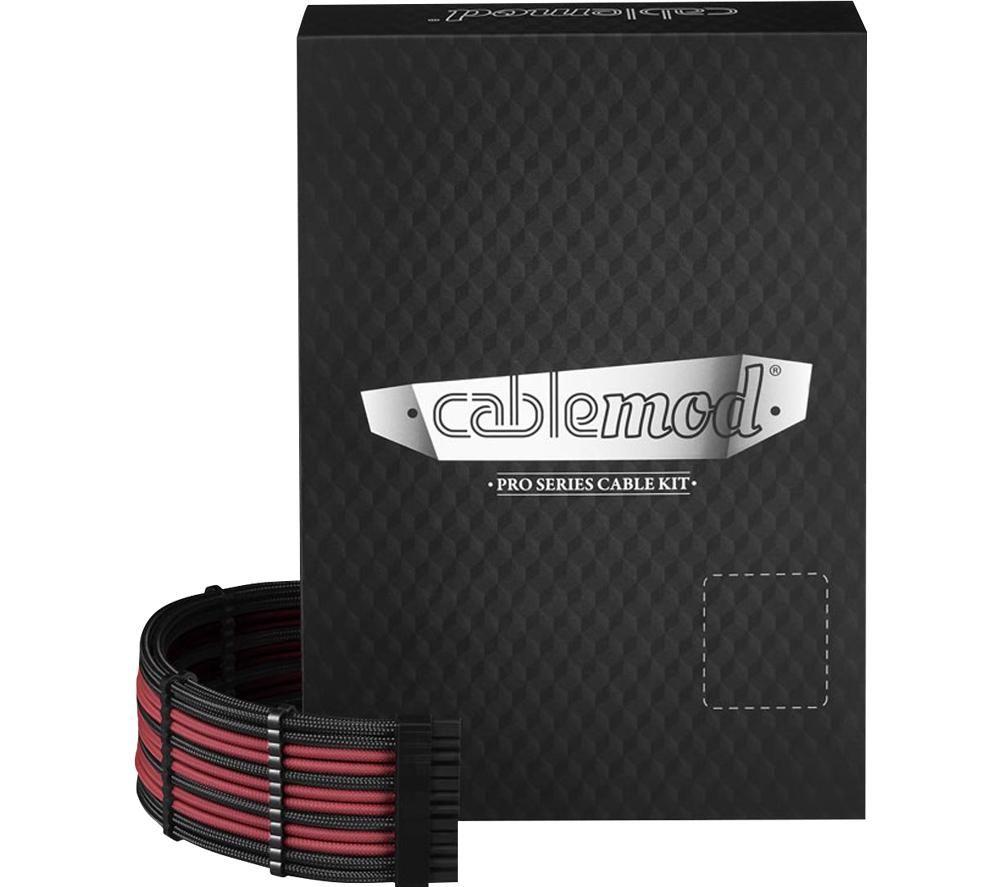 CableMod compatible C-Series PRO ModMesh Cable Kit für RMi/RMx/RM (Black Label) - schwarz/blutrot