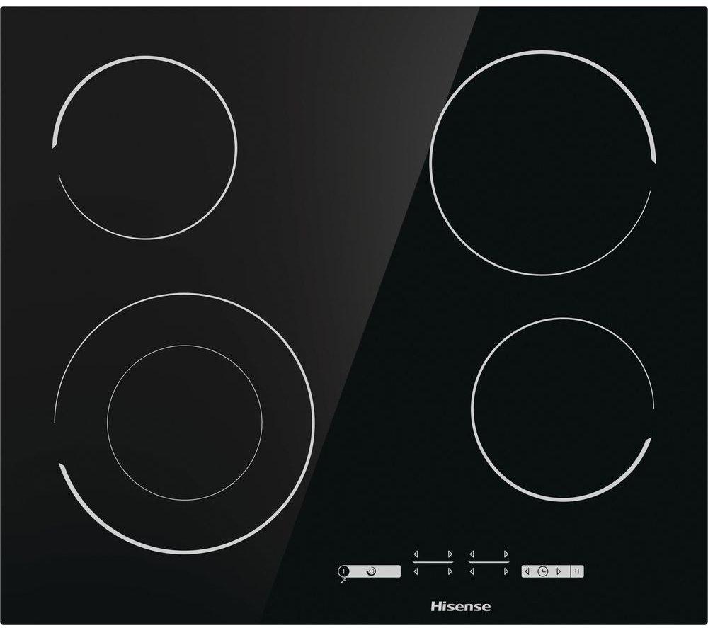 HISENSE E6432C 60 cm Electric Ceramic Hob - Black, Black