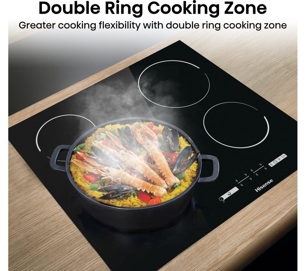 HISENSE E6432C 60 cm Electric Ceramic Hob - Black image number 3 of 14