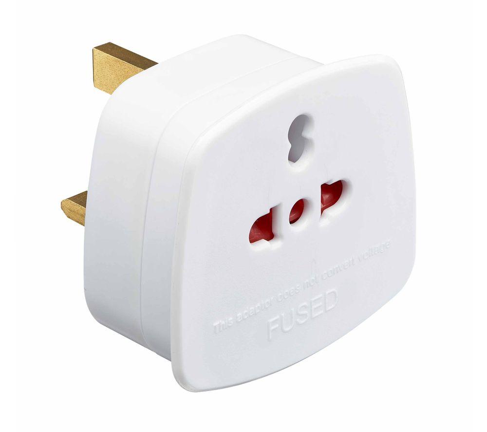 LOGIK LVISIT20 Worldwide to UK Travel Adapter, White