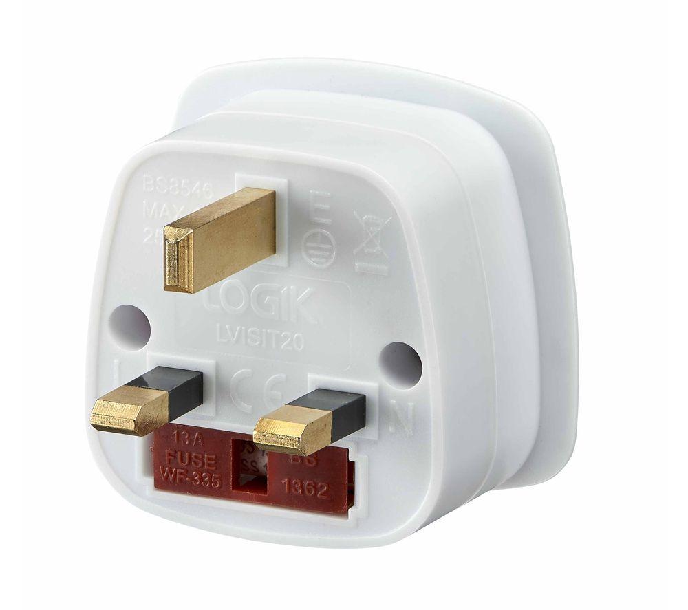 Buy LOGIK LUKEU20 UK to EU Travel Plug Adapter - Pack of 2