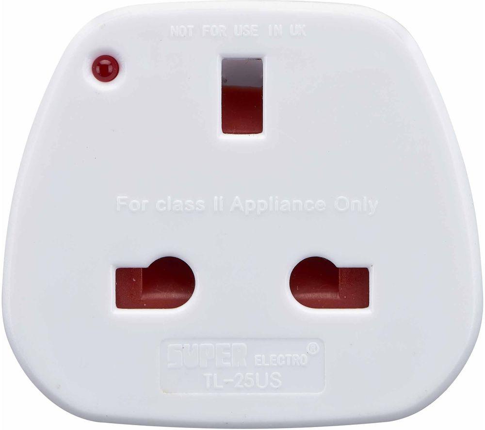 LOGIK LUKUS20 UK to US Travel Plug Adapter, White