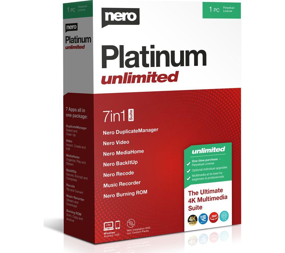 NERO Platinum Unlimited 2020 - Lifetime for 1 user