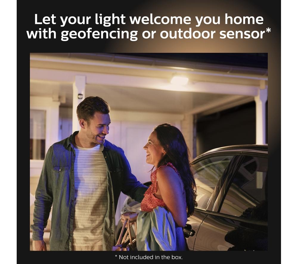 Buy PHILIPS HUE Welcome White Smart Outdoor LED Floodlight Black Currys