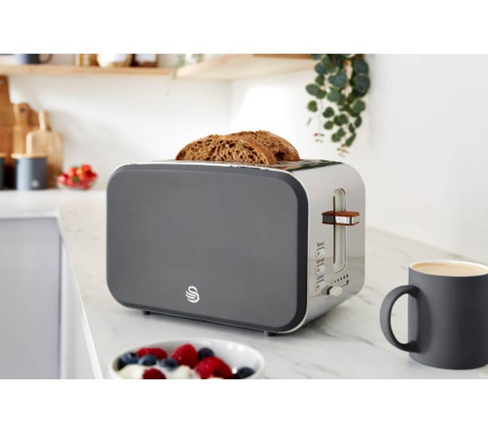SWAN Nordic ST14610GRYN 2-Slice Toaster - Grey image number 4 of 7