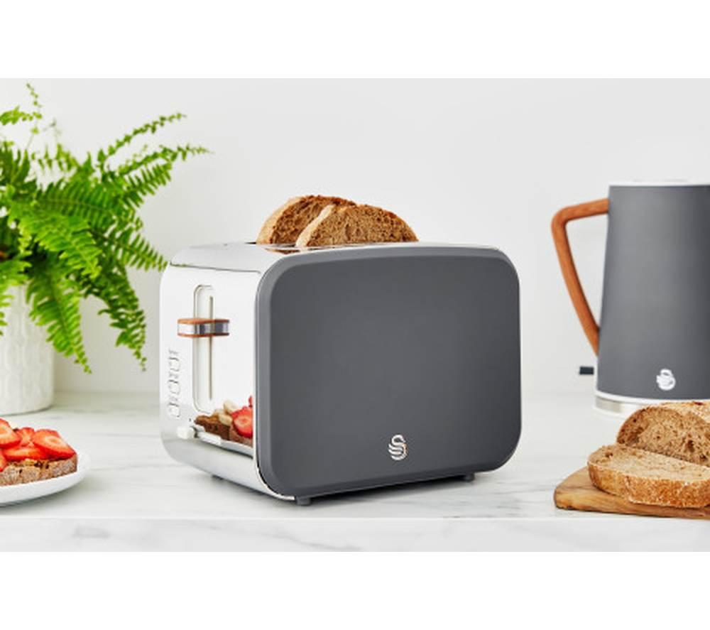 SWAN Nordic ST14610GRYN 2-Slice Toaster - Grey image number 5 of 7
