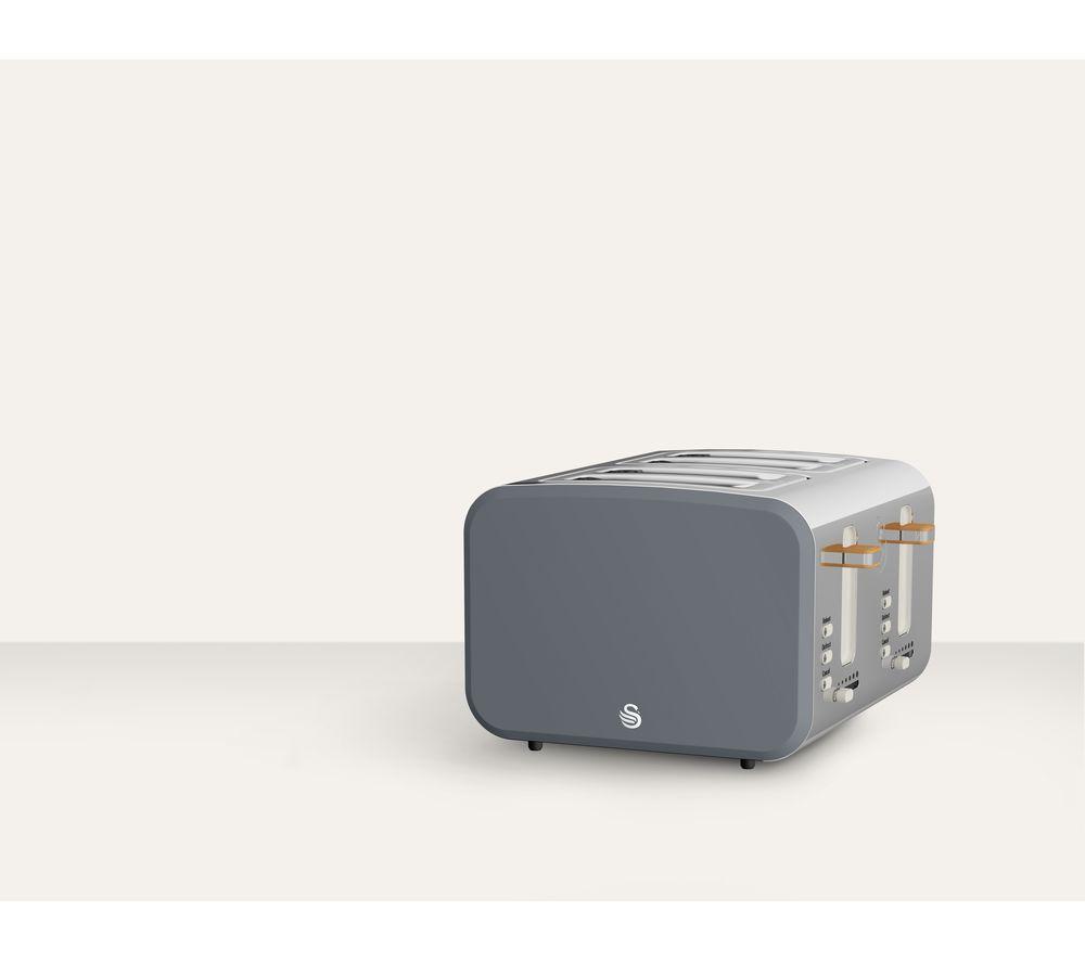 SWAN Nordic ST14620GRYN 4-Slice Toaster - Grey image number 2 of 7