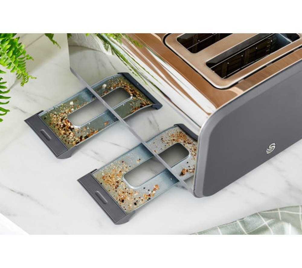 SWAN Nordic ST14620GRYN 4-Slice Toaster - Grey image number 7 of 7