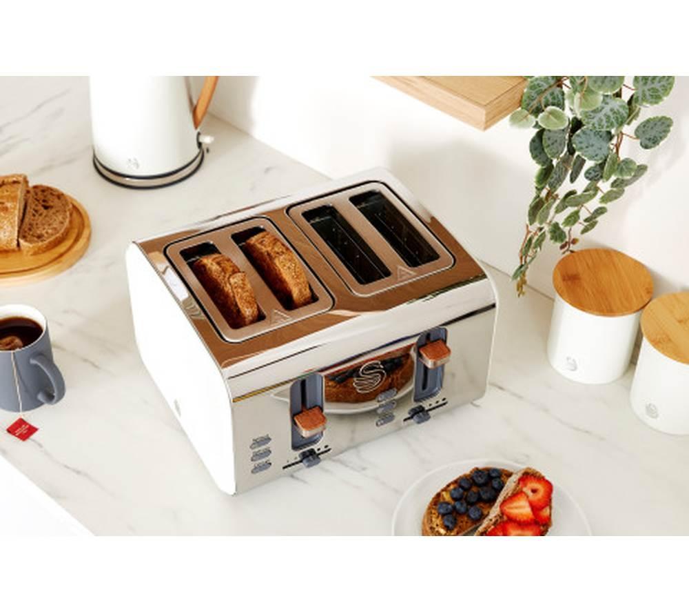 SWAN Nordic ST14620WHTN 4-Slice Toaster - White image number 6 of 7