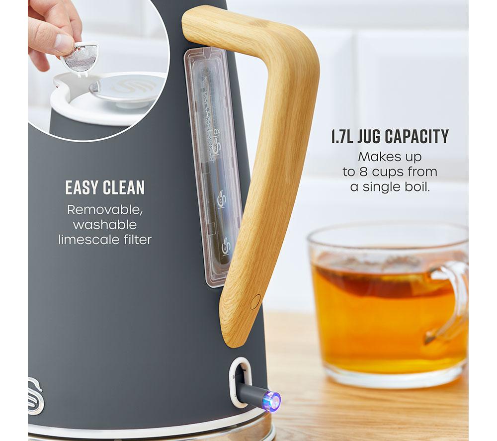 SWAN Nordic Cordless SK14610GRYN Jug Kettle - Grey image number 5 of 15