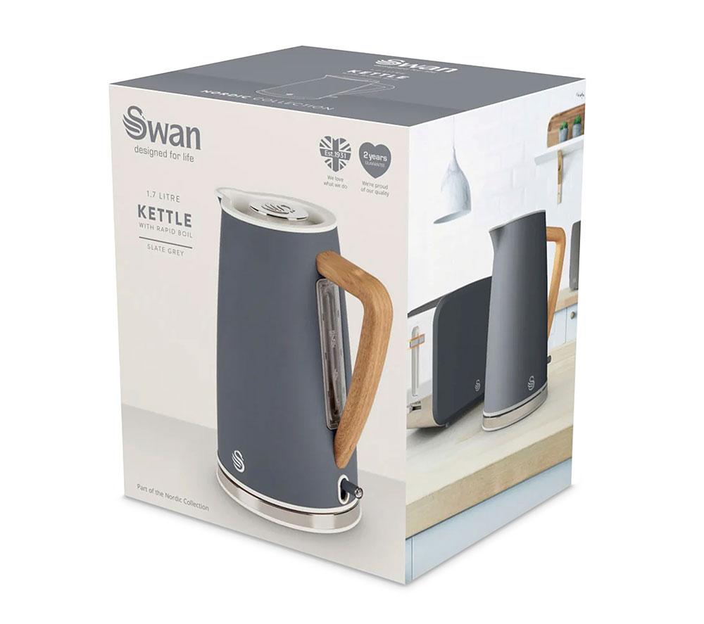 SWAN Nordic Cordless SK14610GRYN Jug Kettle - Grey image number 9 of 15