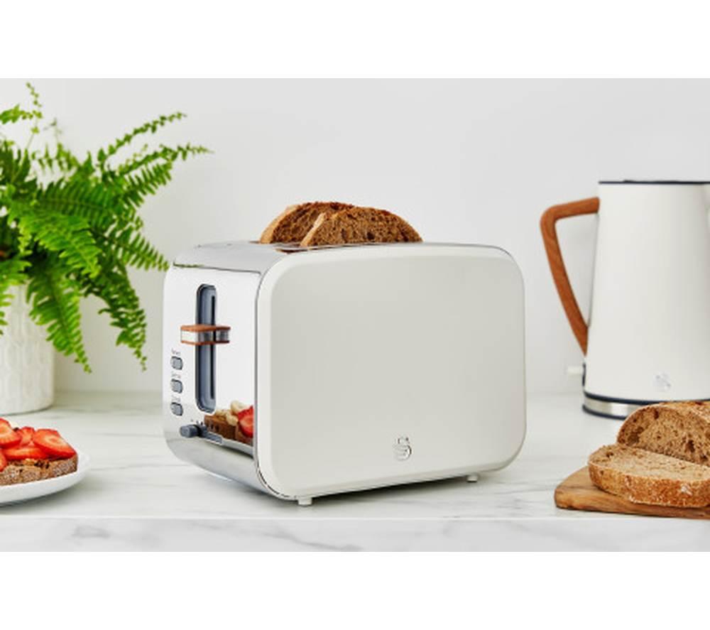 SWAN Nordic ST14610WHTN 2-Slice Toaster - White image number 3 of 7