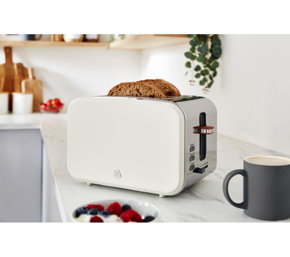 SWAN Nordic ST14610WHTN 2-Slice Toaster - White image number 4 of 7