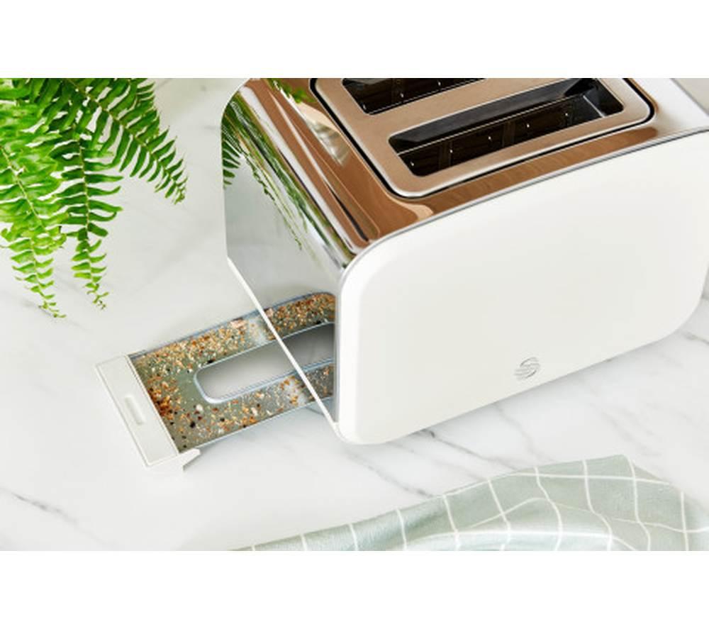 SWAN Nordic ST14610WHTN 2-Slice Toaster - White image number 6 of 7