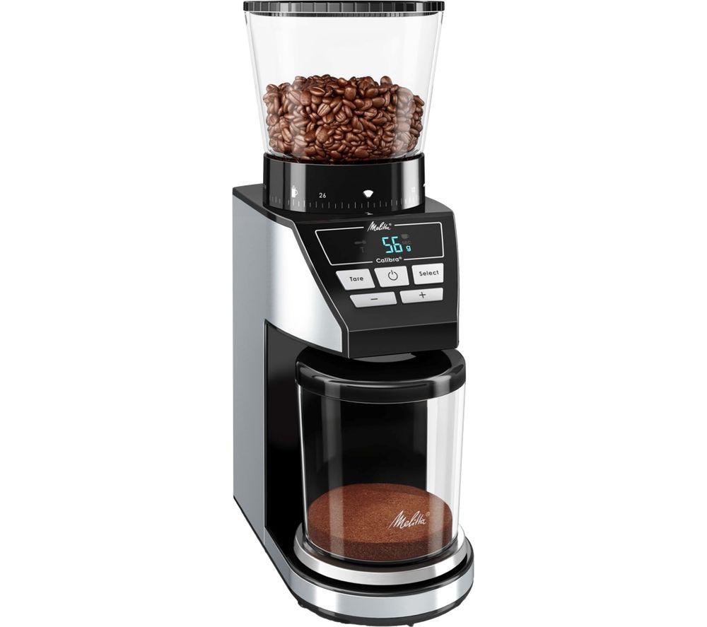 MELITTA Calibra Electric Coffee Grinder - Black & Stainless Steel, Stainless Steel