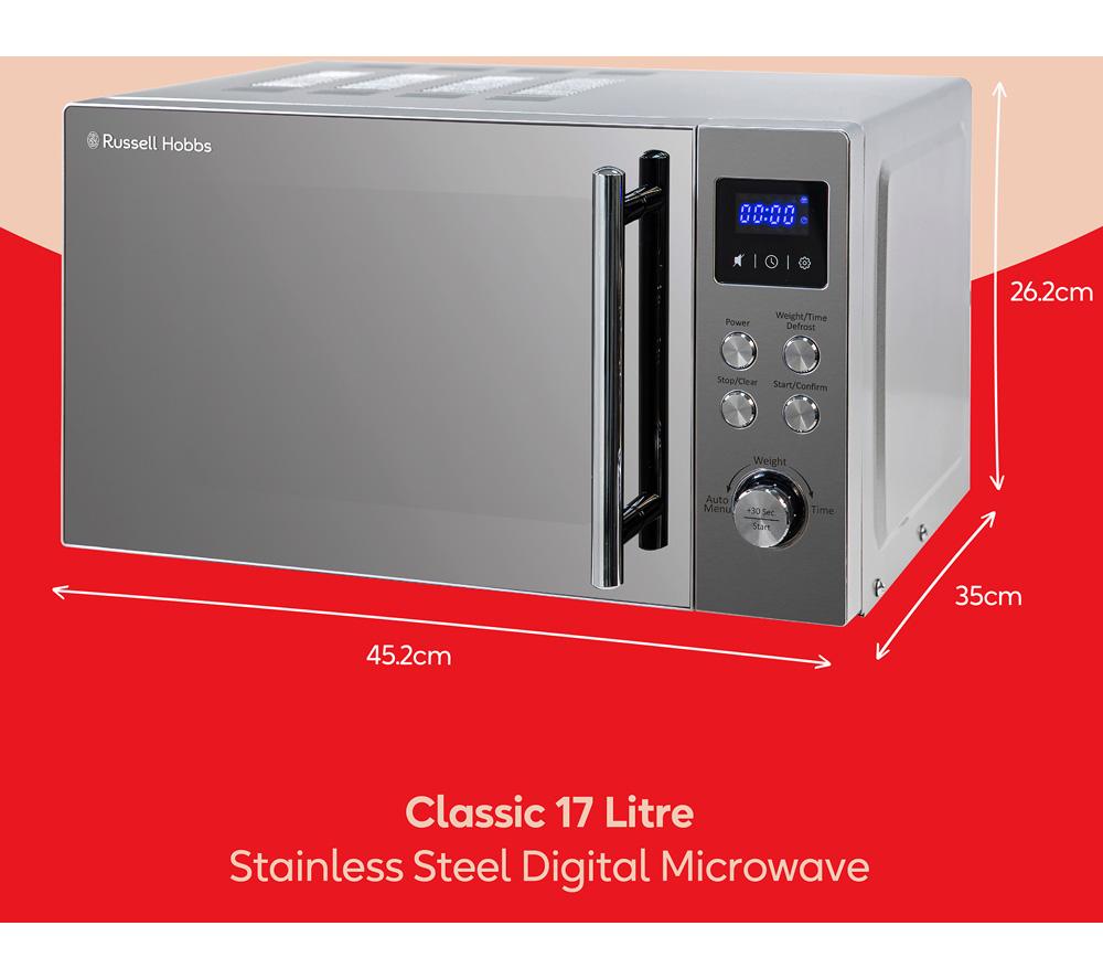 RUSSELL HOBBS RHM2086SS Solo Microwave - Stainless Steel image number 4 of 8