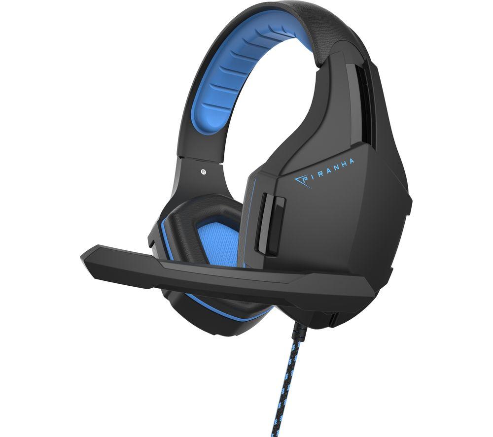 Image of PIRANHA HP25 Gaming Headset - Black & Blue, Blue,Black