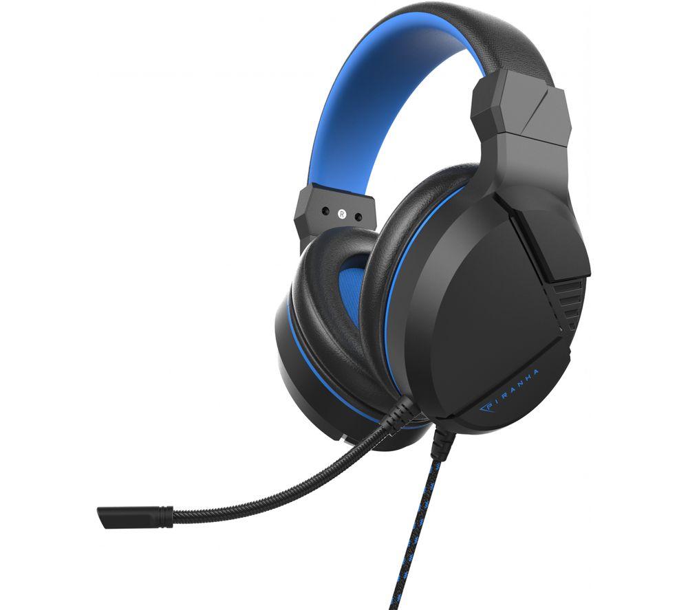 Image of PIRANHA HP40 Gaming Headset - Black & Blue, Blue,Black