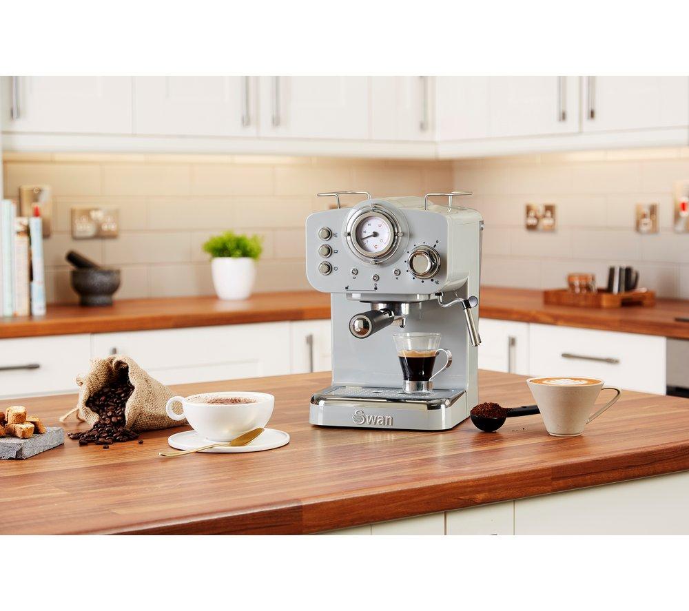 SWAN Retro Pump Espresso SK22110GRN Coffee Machine - Grey image number 6 of 6