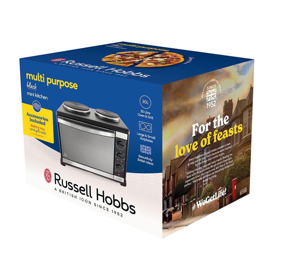 RUSSELL HOBBS Mini Kitchen 22780 Electric Mini Oven - Black Metal image number 6 of 6