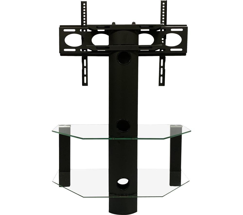 Alphason Century 800 Mm Tv Stand With Bracket - Black, Black,Clear