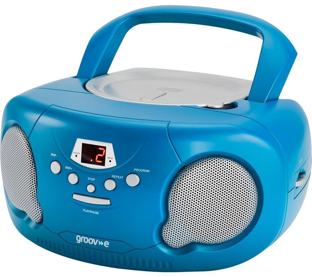 Image of GROOV-E Original Boombox GV-PS733 Portable FM/AM Boombox - Blue, Blue