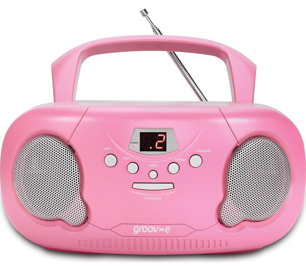 GROOV-E Original Boombox GV-PS733 Portable FM/AM Boombox - Pink image number 2 of 2