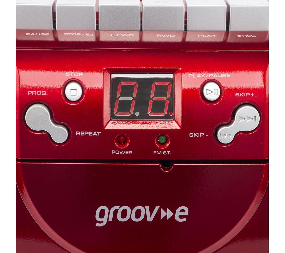 GROOV-E Retro GV-PS813-RD Boombox - Red image number 3 of 6