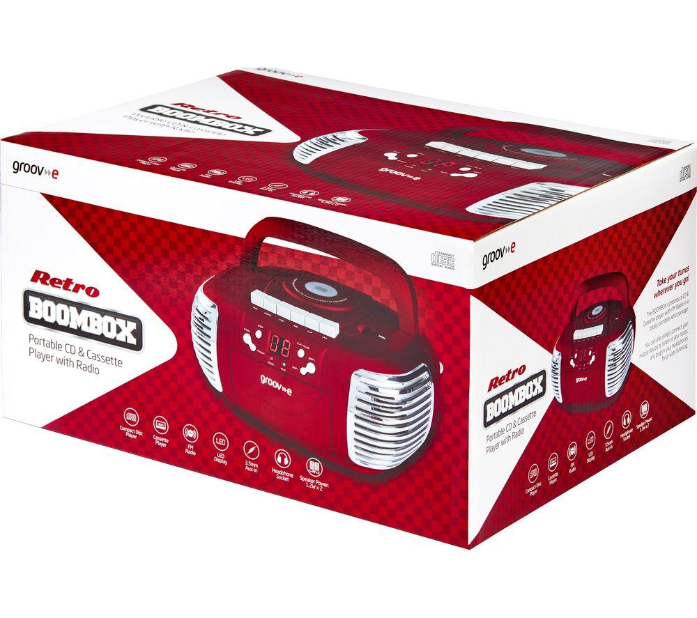 GROOV-E Retro GV-PS813-RD Boombox - Red image number 5 of 6