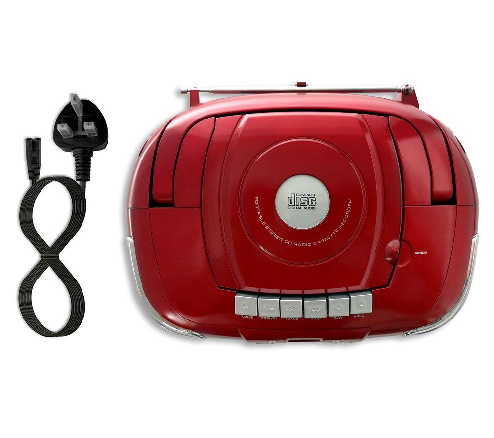 GROOV-E Retro GV-PS813-RD Boombox - Red image number 6 of 6