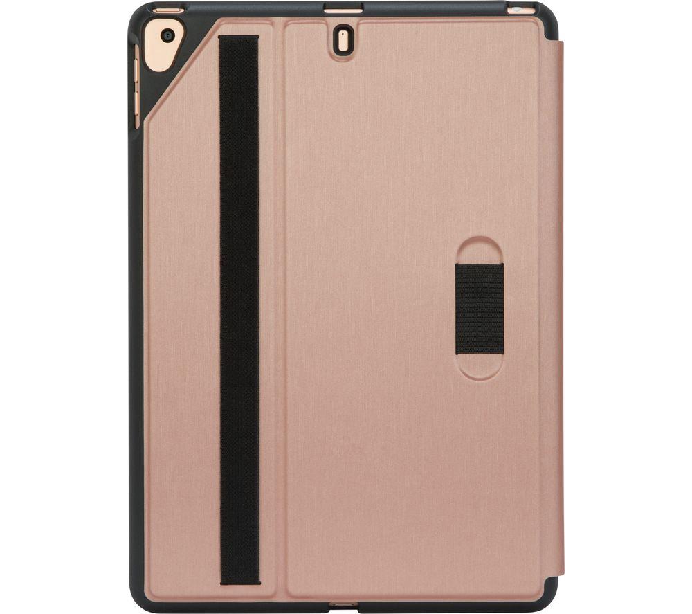 Targus Click-In Apple iPad (7th Gen) 10.2-Inch, iPad Air 10.5-Inch and iPad Pro 10.5-Inch Protective Tablet Cover Case, Drop- Safe Protection, Water-resistant, Rose Gold (THZ85008GL)