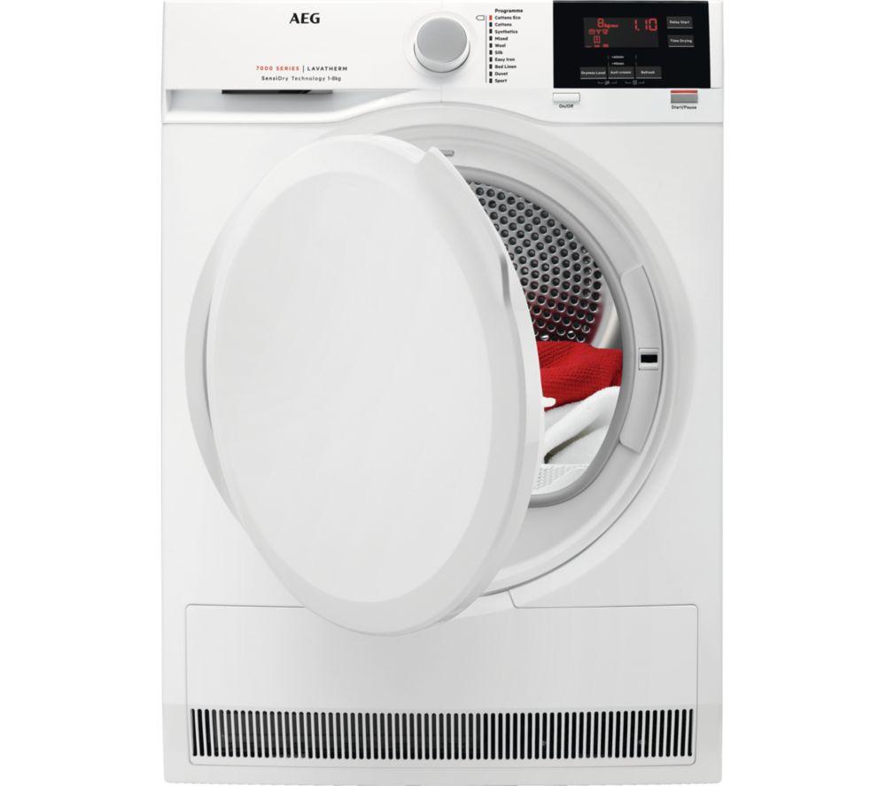 Image of AEG 7000 Series T7DBG840N 8 kg Heat Pump Tumble Dryer - White