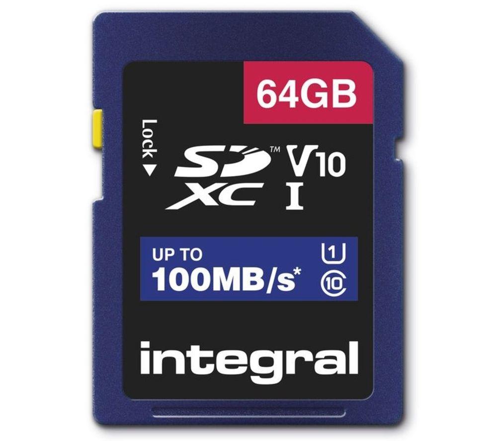 INTEGRAL V10 Class 10 SD Memory Card - 64 GB