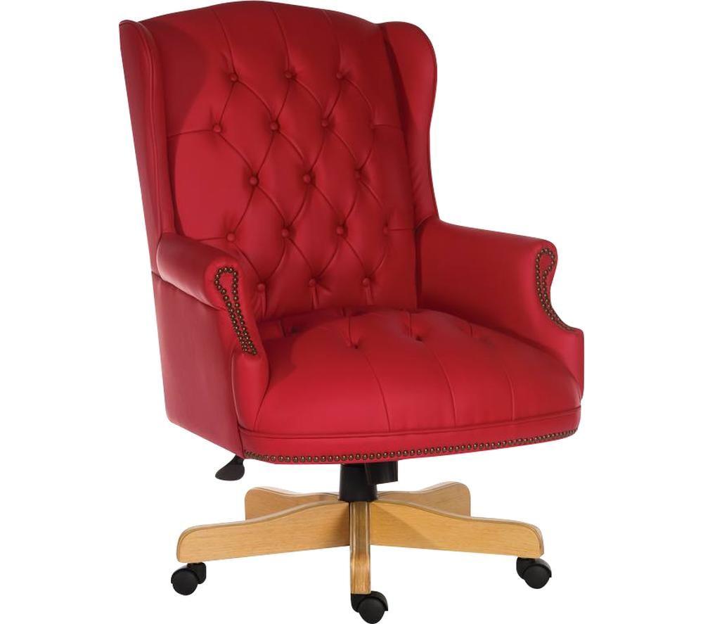 TEKNIK Chairman Rouge Bonded-leather Tilting Executive Chair - Red
