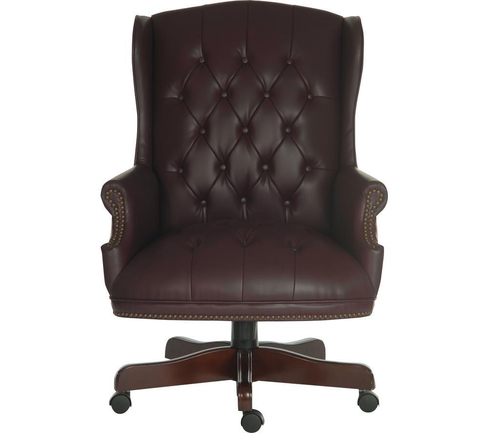 TEKNIK Chairman Bonded-leather Tilting Executive Chair - Burgundy image number 4 of 4