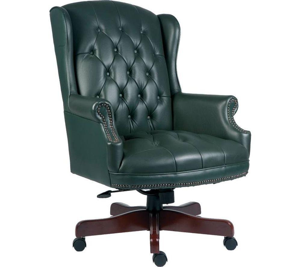 Teknik Chairman Bonded-Leather Tilting Executive Chair - Green