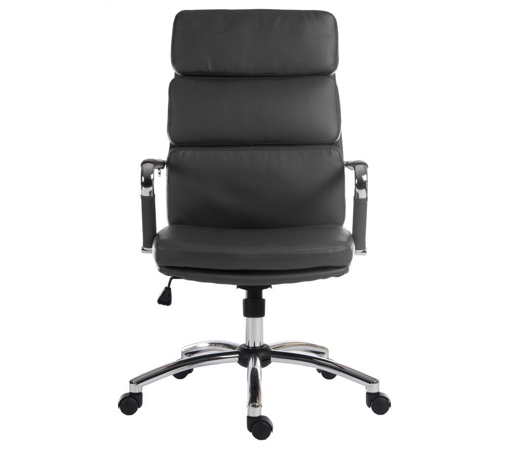 Teknik Deco 1097Blk Faux-Leather Tilting Executive Chair - Black