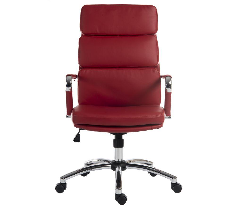Teknik Deco 1097Rd Faux-Leather Tilting Executive Chair - Red