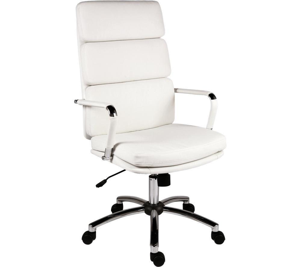 TEKNIK Deco 1097WH  Faux-Leather Tilting Executive Chair - White