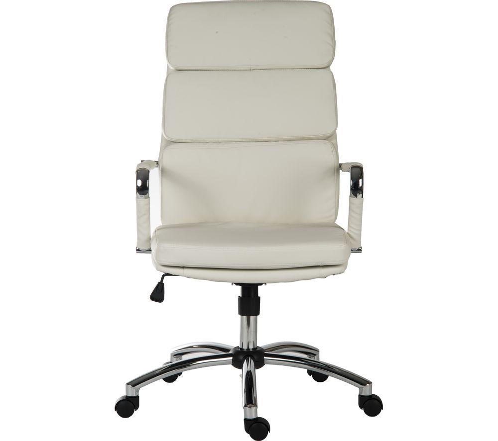 Teknik Deco 1097Wh Faux-Leather Tilting Executive Chair - White