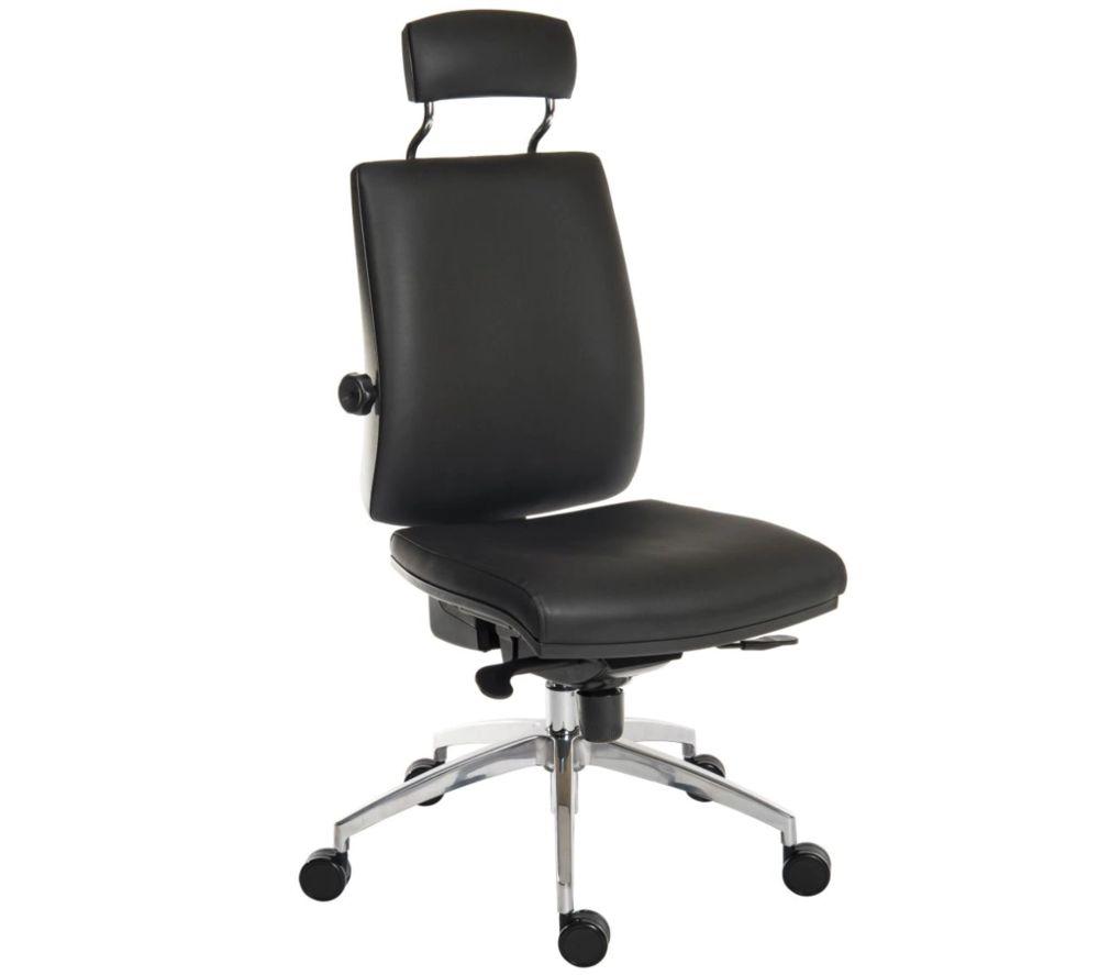 Teknik Ergo Plus Premier Hr Faux-Leather Operator Chair - Black