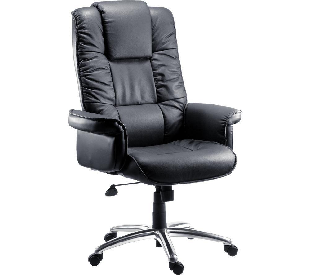 TEKNIK Lombard Bonded Leather Tilting Executive Chair - Black